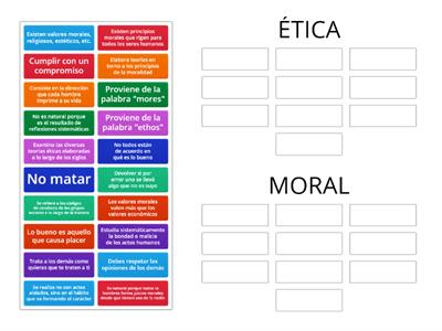 4°C Clasifique las siguientes afirmaciones como "ética" o "moral"