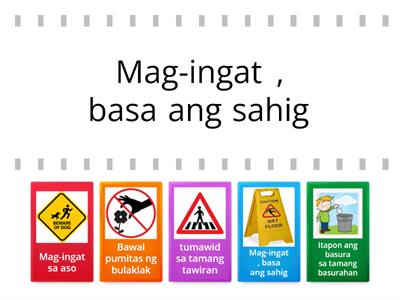 Pagsunod sa mga babala at Panuto