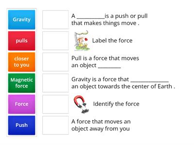 Week 6 - Types of forces 