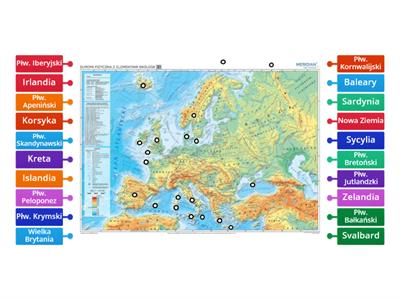 Półwyspy i wyspy Europy