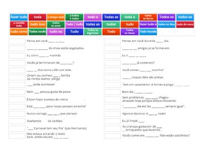 Pronome Indefinido: TUDO ou TODO (A), (AS), (OS)?