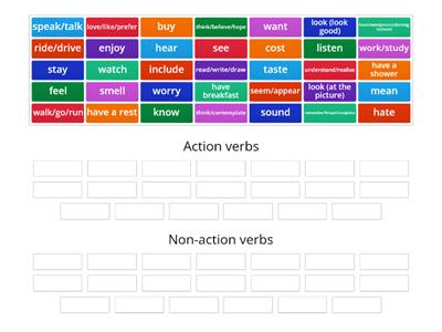 Action & Non-action verbs