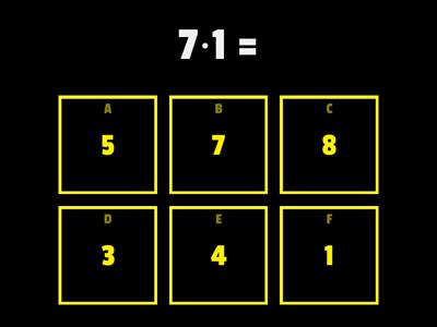 Таблиця множення на 7