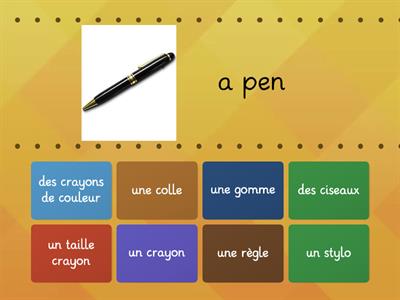 KS2 French - Dans ma trousse il y a... (In my pencil case there is...)