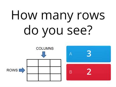Geometry - Rows and Columns Quiz 