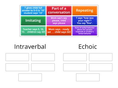 RBT Verbal operants 