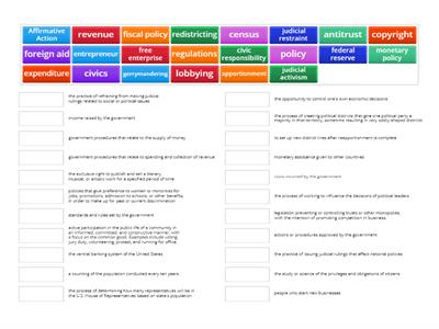 Government 2nd/4th 9 weeks Vocabulary