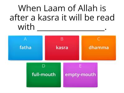 23 Game 01 Laam of Allah - kasra