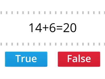 Adevarat sau fals matematica cls pregatitoare