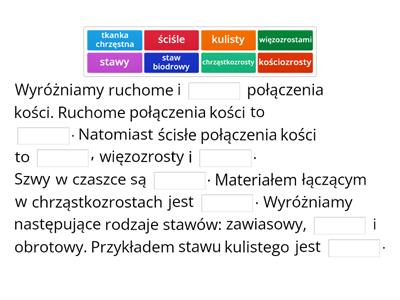 Rodzaje połaczeń kości 