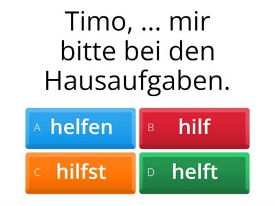 Grammatik : Imperativ Quiz 1