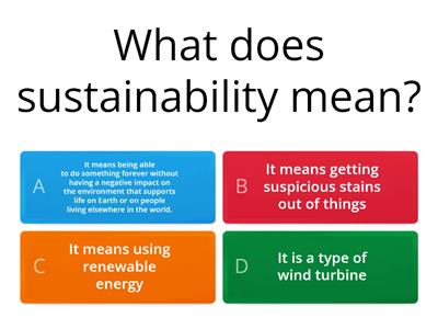 Sustainability Quiz