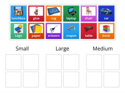 School Supplies sorting MEASURING