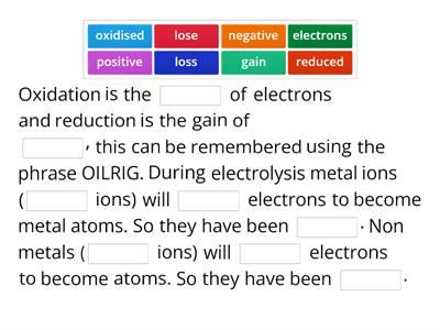 Oxidation and reduction