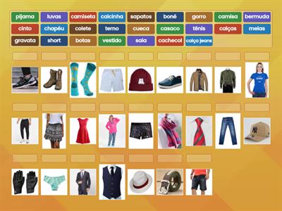 Vocabulário para roupas em português