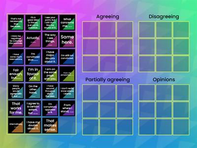 Opinions + Agreeing/Disagreeing