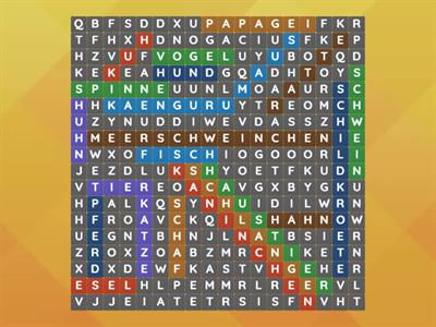 Haustiere Wordsearch