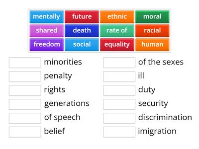 Matura rozszerzona EGIS social and personal systems of values unit 1