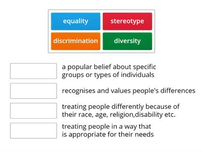  Equality and diversity word match