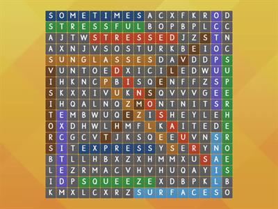 Wordsearch with super hard s and z words