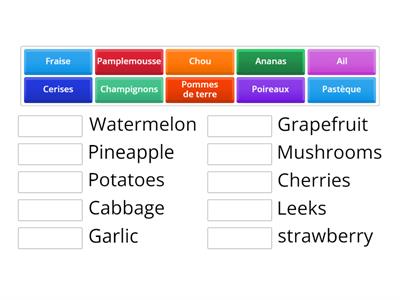 Fruits et légumes/ fruits and vegetables