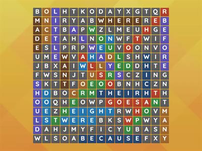 word search of tricky words 2