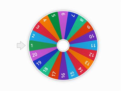 1-20 Bingo Wheel