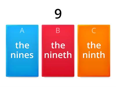  Ordinal Numbers