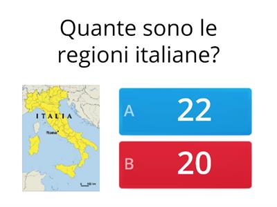 Geografia: le regioni italiane,domande varie