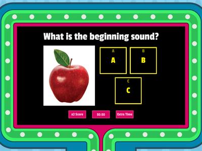 Pick the beginning sound letter