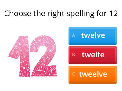 Spelling for numbers