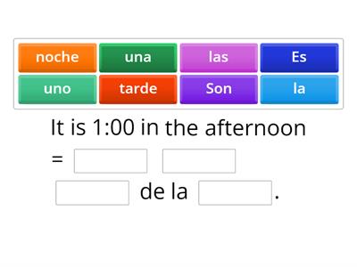 La hora en español