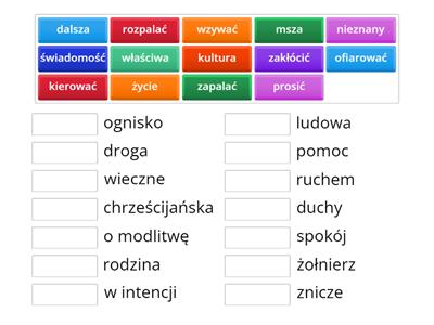 Wszystkich Świętych + Zaduszki (słownictwo)