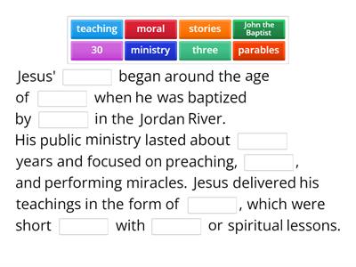 Chapter 11: Jesus's Ministry and Teaching