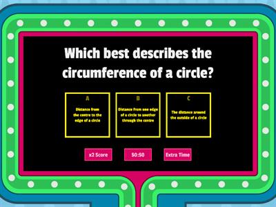 Circumference of a Circle Quiz