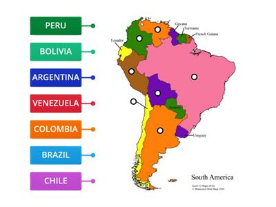 Complete South America's Map