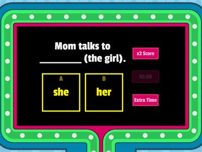 Subjective Pronouns and Objective Pronouns