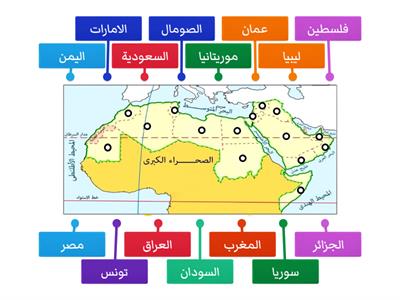 خريطة دول الوطن العربى