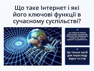 Підсумкова вікторина: Безпечний Інтернет»