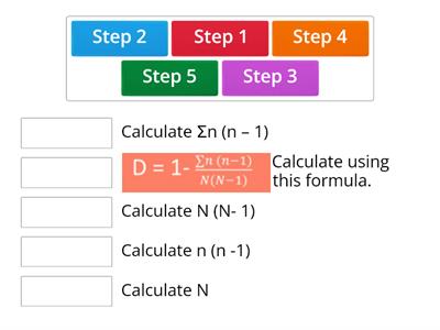 Steps in Computing Index of Diversity