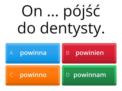 Czasownik "powinien"