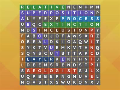 Geologic Time Wordsearch