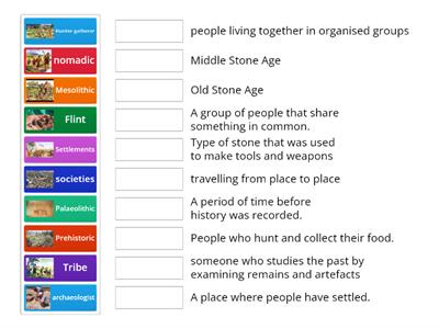 Stone Age Vocabulary Quiz