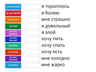 les expressions avec etre et avoir