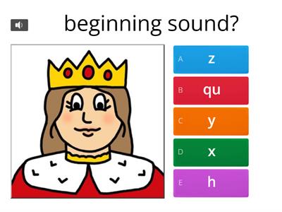 Quiz- initial and medial sounds (qu, z week)