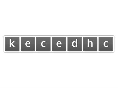 Unjumble the -ed words