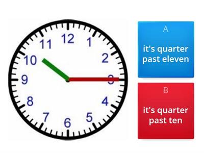 Telling the time - quiz