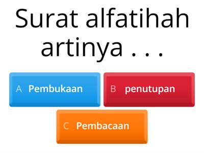 Quiz Surah Al Fatihah