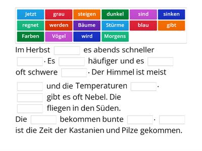 Jahreszeiten: Herbst und Winter