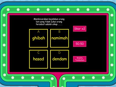 MENGHINDARI AKHLAK TERCELA (HASAD, FITNAH, DENDAM, GHIBAH DAN NAMIMAH)